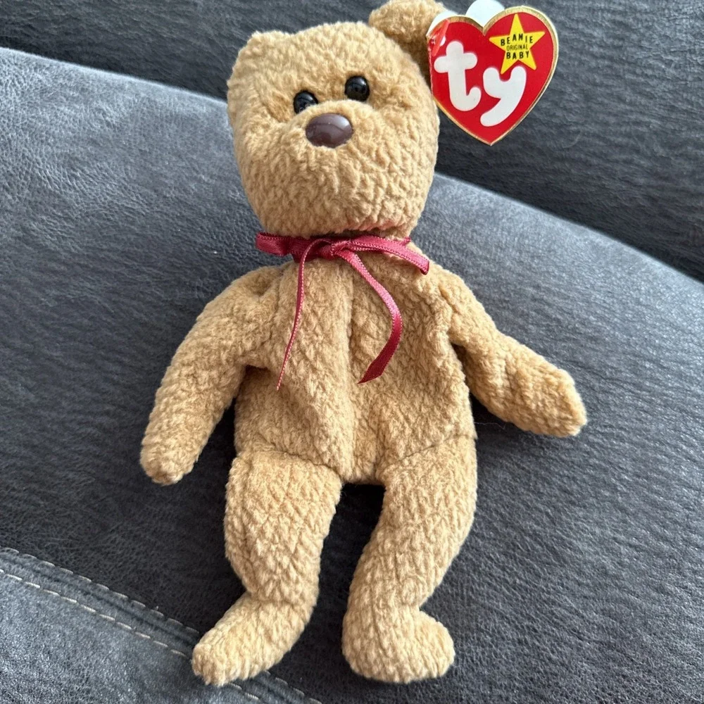Ty Beanie Baby Curly the Bear - Vintage 1996 Collectible‎ Plush